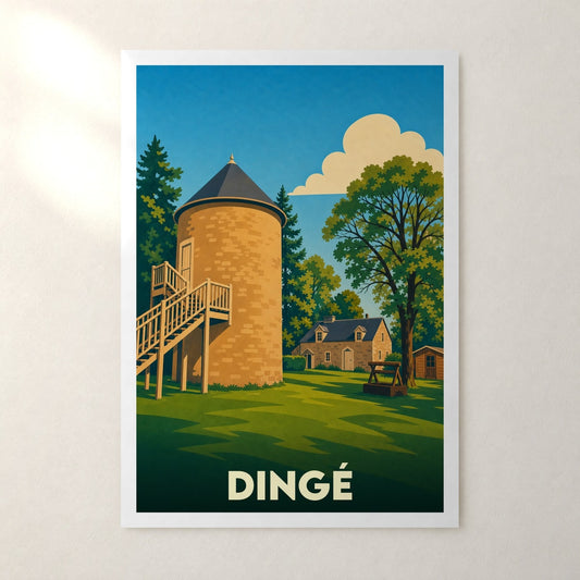 Affiche Dingé – sans cadre, accrochée au mur