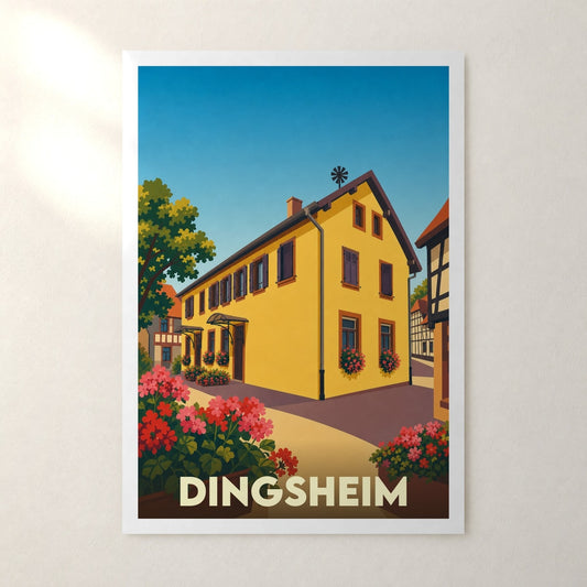 Affiche Dingsheim – sans cadre, accrochée au mur
