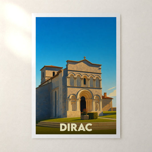 Affiche Dirac – sans cadre, accrochée au mur