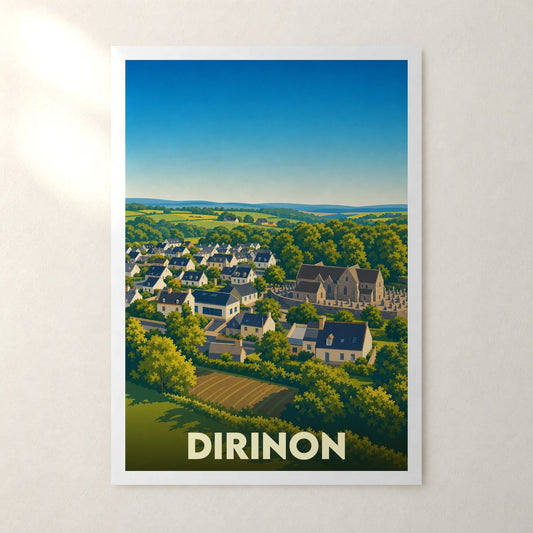 Affiche Dirinon – sans cadre, accrochée au mur