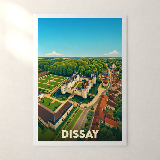 Affiche Dissay – sans cadre, accrochée au mur