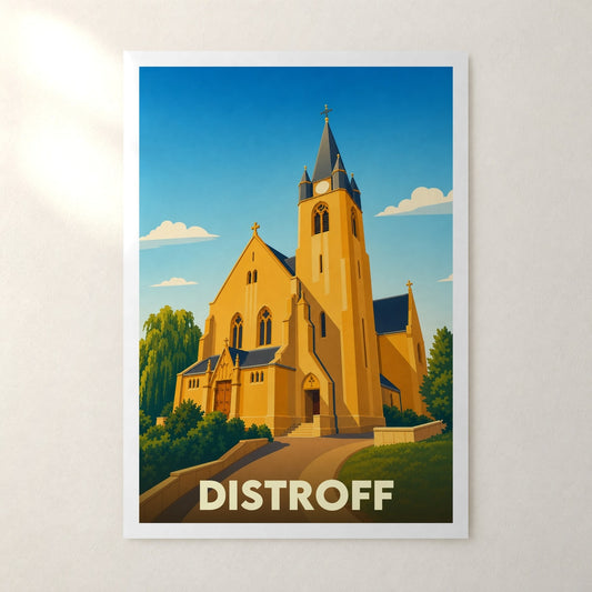 Affiche Distroff – sans cadre, accrochée au mur