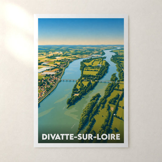 Affiche Divatte-sur-Loire – sans cadre, accrochée au mur