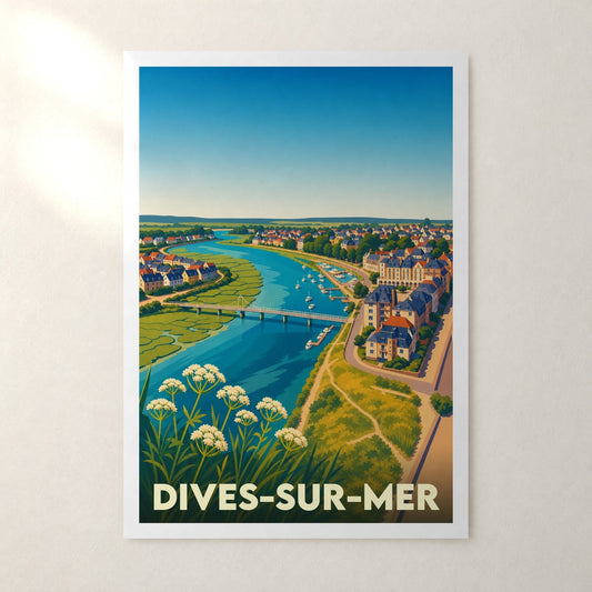 Affiche Dives-sur-Mer – sans cadre, accrochée au mur