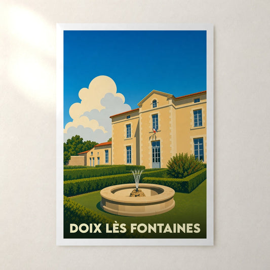 Affiche Doix lès Fontaines – sans cadre, accrochée au mur