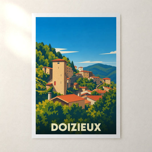 Affiche Doizieux – sans cadre, accrochée au mur