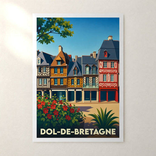 Affiche Dol-de-Bretagne – sans cadre, accrochée au mur