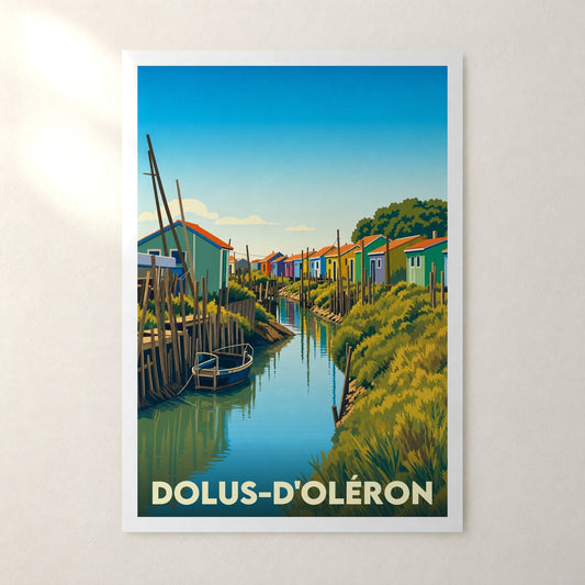 Affiche Dolus-d'Oléron – sans cadre, accrochée au mur
