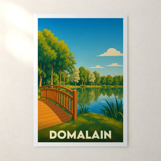 Affiche Domalain – sans cadre, accrochée au mur
