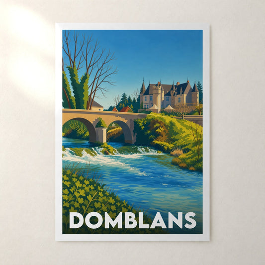 Affiche Domblans – sans cadre, accrochée au mur