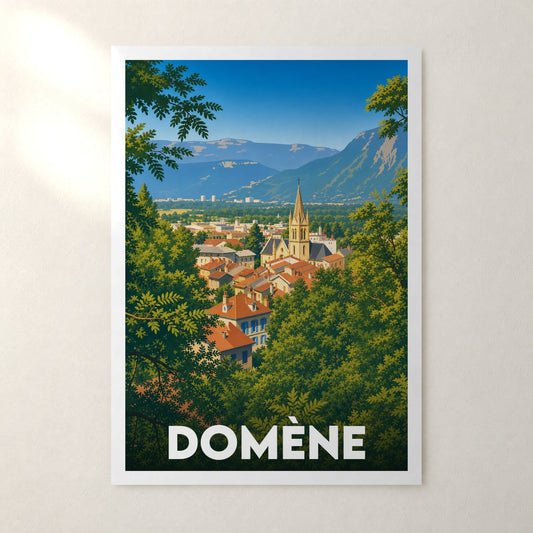 Affiche Domène – sans cadre, accrochée au mur