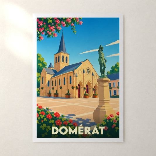 Affiche Domérat – sans cadre, accrochée au mur