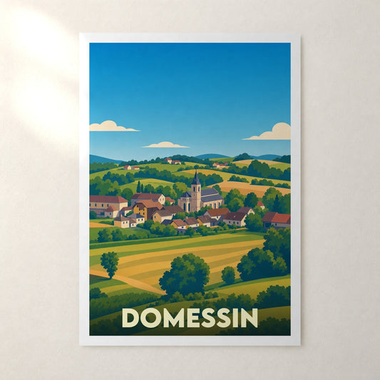 Affiche Domessin – sans cadre, accrochée au mur