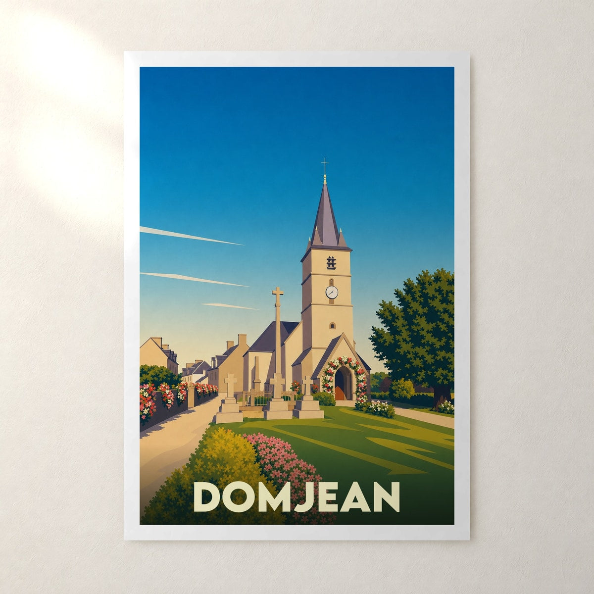 Affiche Domjean – sans cadre, accrochée au mur
