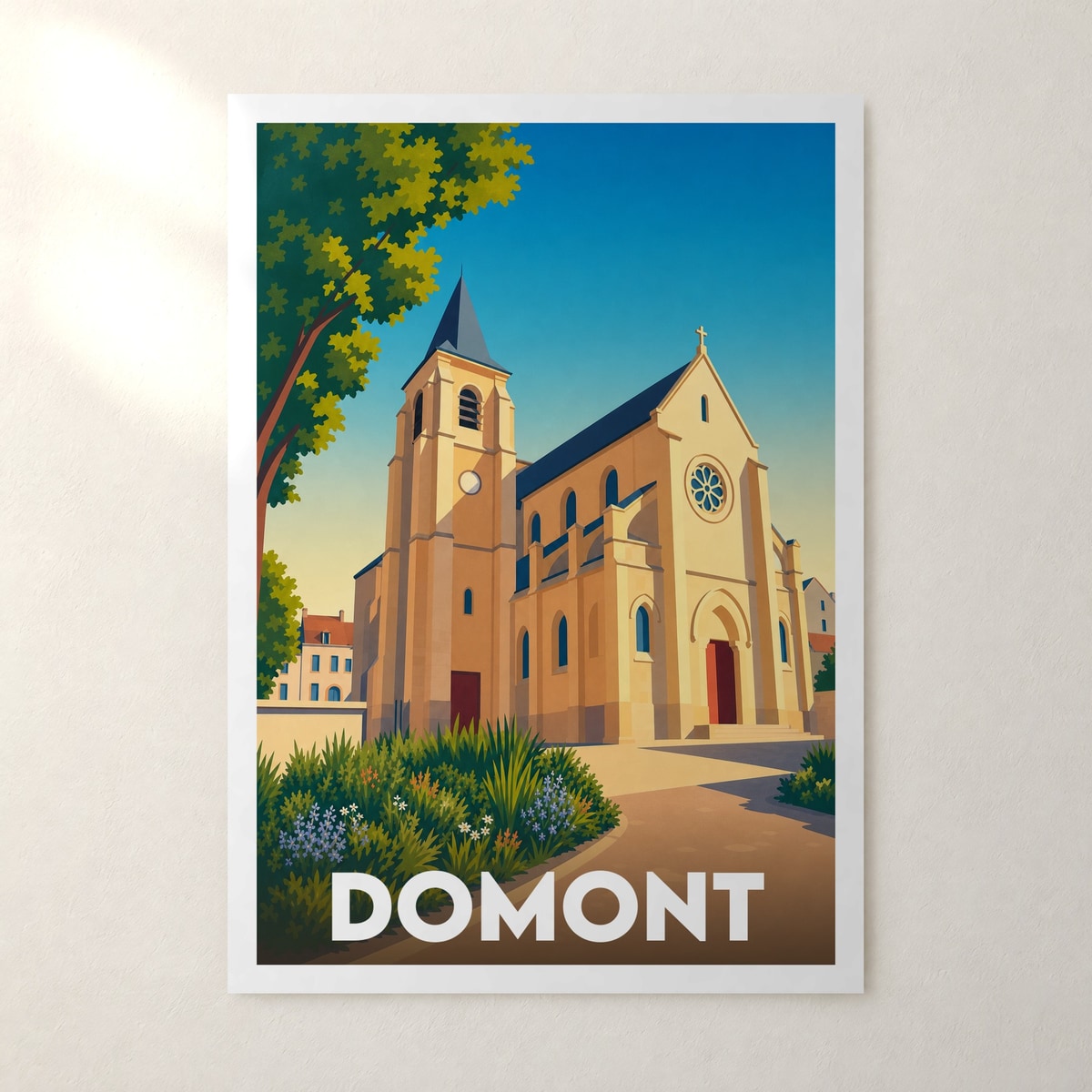 Affiche Domont – sans cadre, accrochée au mur