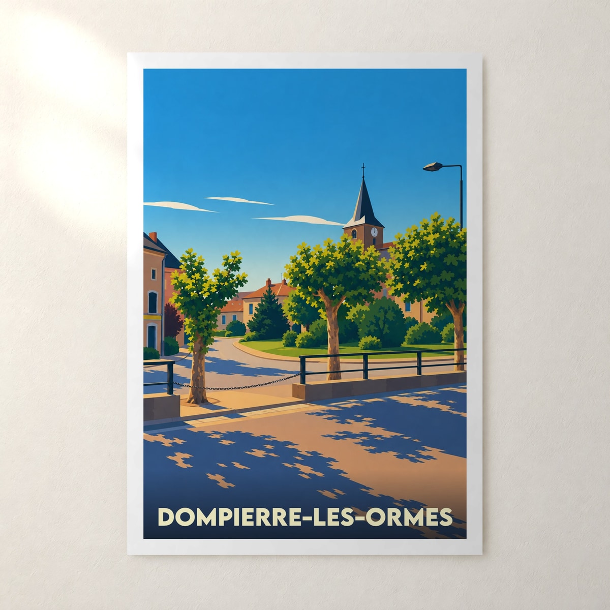 Affiche Dompierre-les-Ormes – sans cadre, accrochée au mur