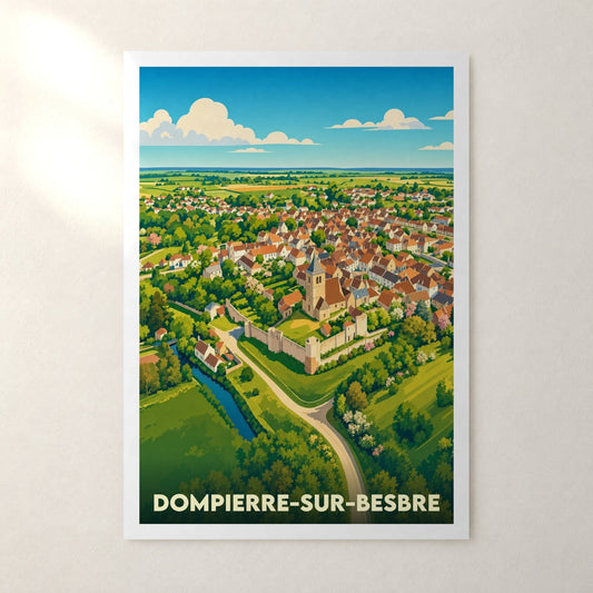 Affiche Dompierre-sur-Besbre – sans cadre, accrochée au mur