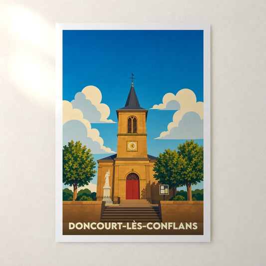 Affiche Doncourt-lès-Conflans – sans cadre, accrochée au mur