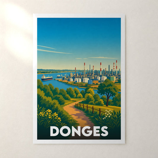 Affiche Donges – sans cadre, accrochée au mur