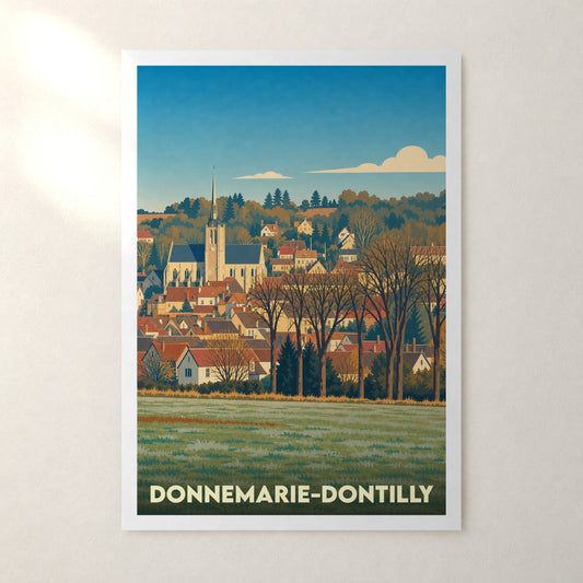 Affiche Donnemarie-Dontilly – sans cadre, accrochée au mur