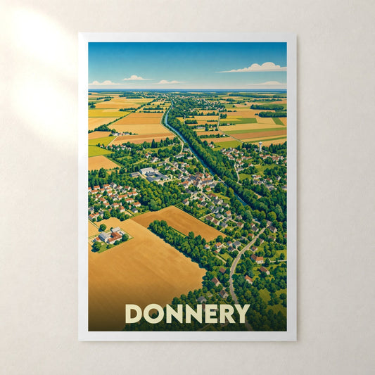 Affiche Donnery – sans cadre, accrochée au mur