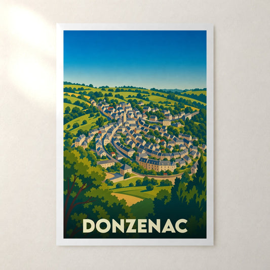 Affiche Donzenac – sans cadre, accrochée au mur