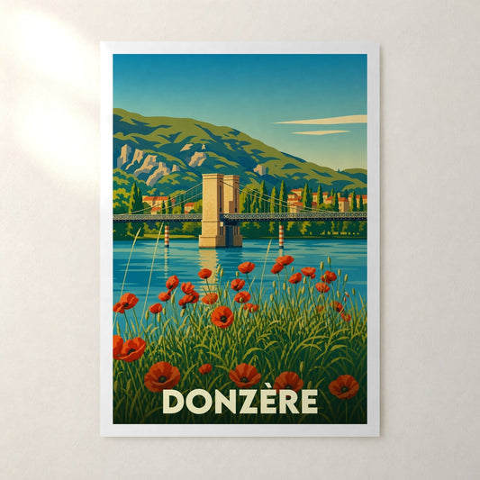 Affiche Donzère – sans cadre, accrochée au mur