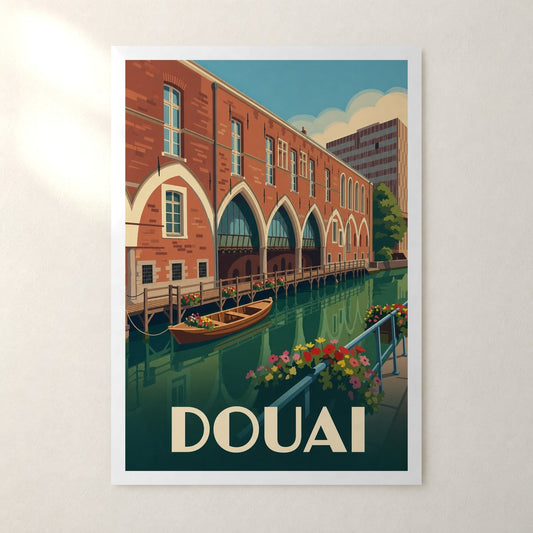 Affiche Douai – sans cadre, accrochée au mur