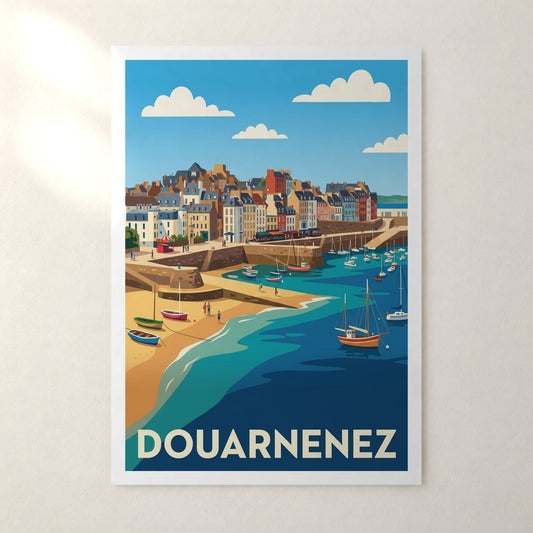 Affiche Douarnenez – sans cadre, accrochée au mur