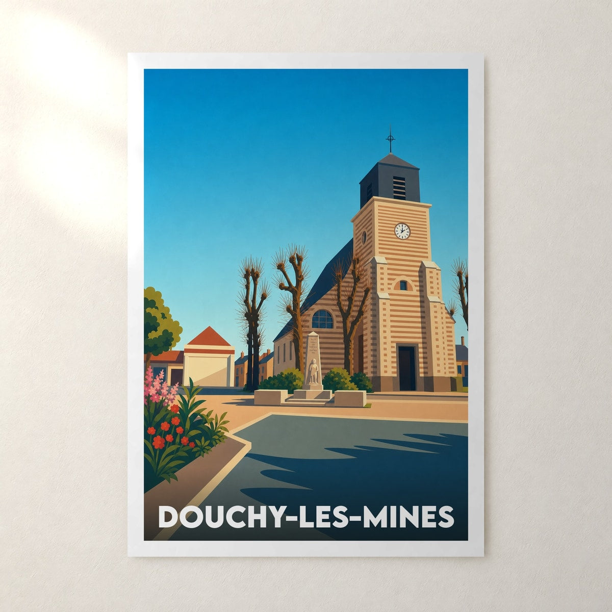 Affiche Douchy-les-Mines – sans cadre, accrochée au mur