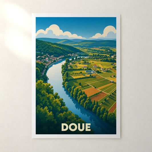 Affiche Doue – sans cadre, accrochée au mur