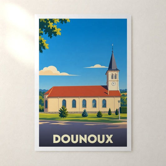 Affiche Dounoux – sans cadre, accrochée au mur