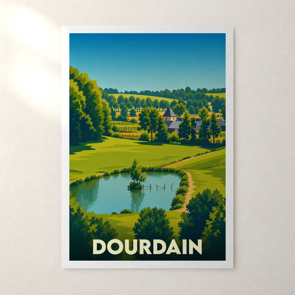 Affiche Dourdain – sans cadre, accrochée au mur