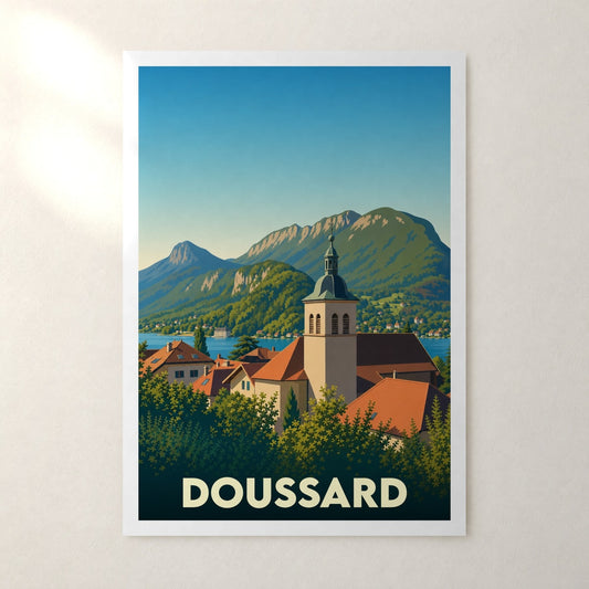 Affiche Doussard – sans cadre, accrochée au mur