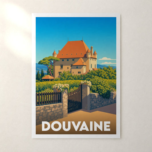 Affiche Douvaine – sans cadre, accrochée au mur