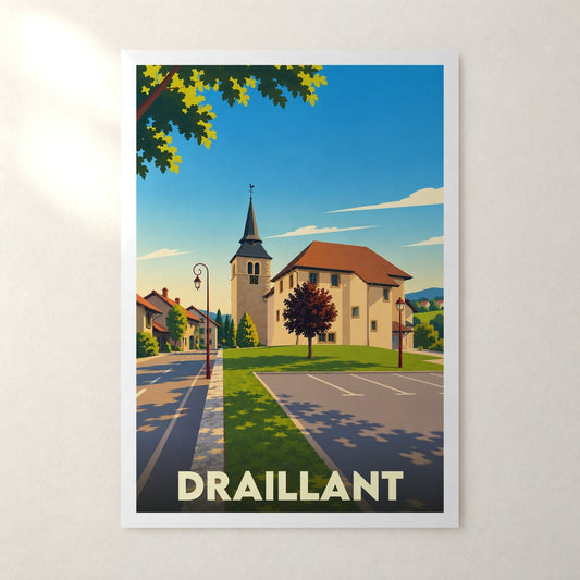Affiche Draillant – sans cadre, accrochée au mur