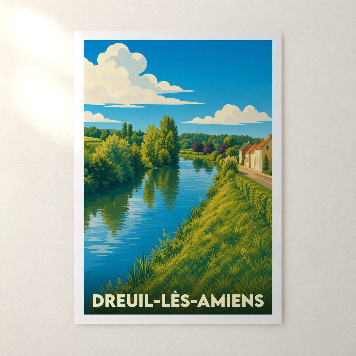 Affiche Dreuil-lès-Amiens – sans cadre, accrochée au mur