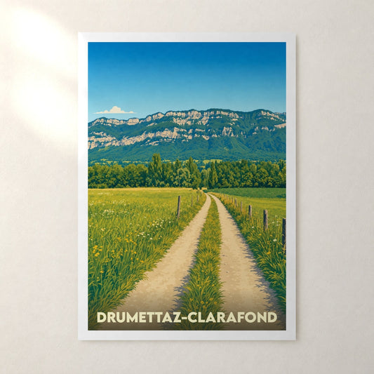 Affiche Drumettaz-Clarafond – sans cadre, accrochée au mur