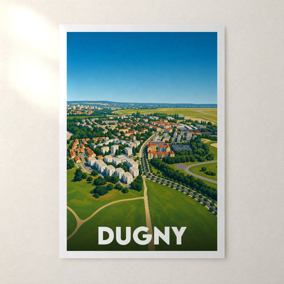 Affiche Dugny – sans cadre, accrochée au mur