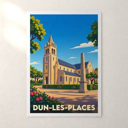 Affiche Dun-les-Places – sans cadre, accrochée au mur