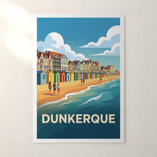 Affiche Dunkerque – sans cadre, accrochée au mur
