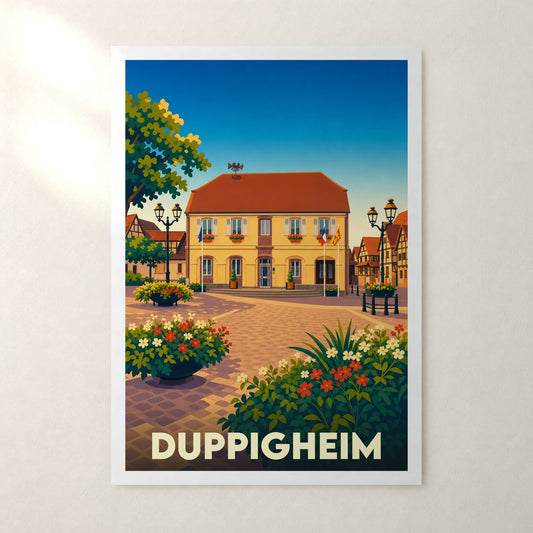 Affiche Duppigheim – sans cadre, accrochée au mur