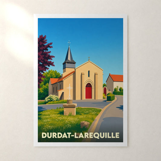 Affiche Durdat-Larequille – sans cadre, accrochée au mur