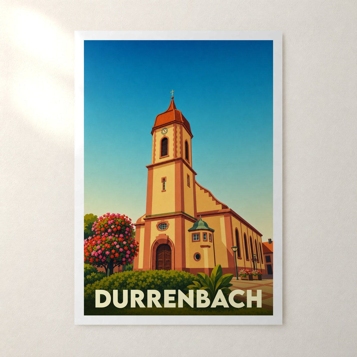 Affiche Durrenbach – sans cadre, accrochée au mur