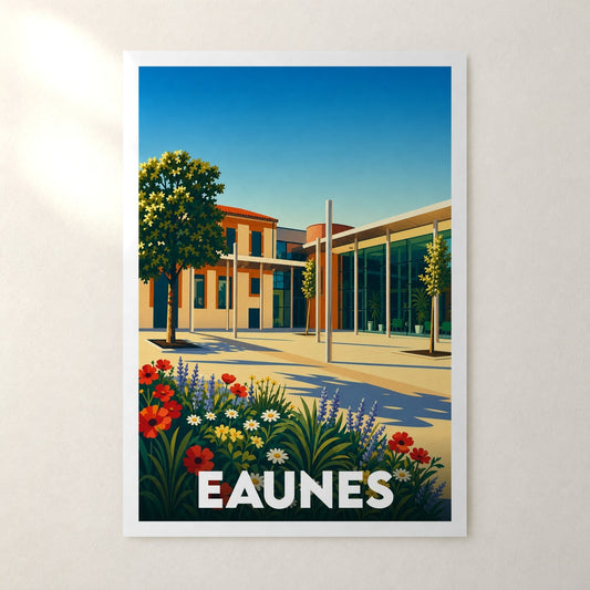 Affiche Eaunes – sans cadre, accrochée au mur