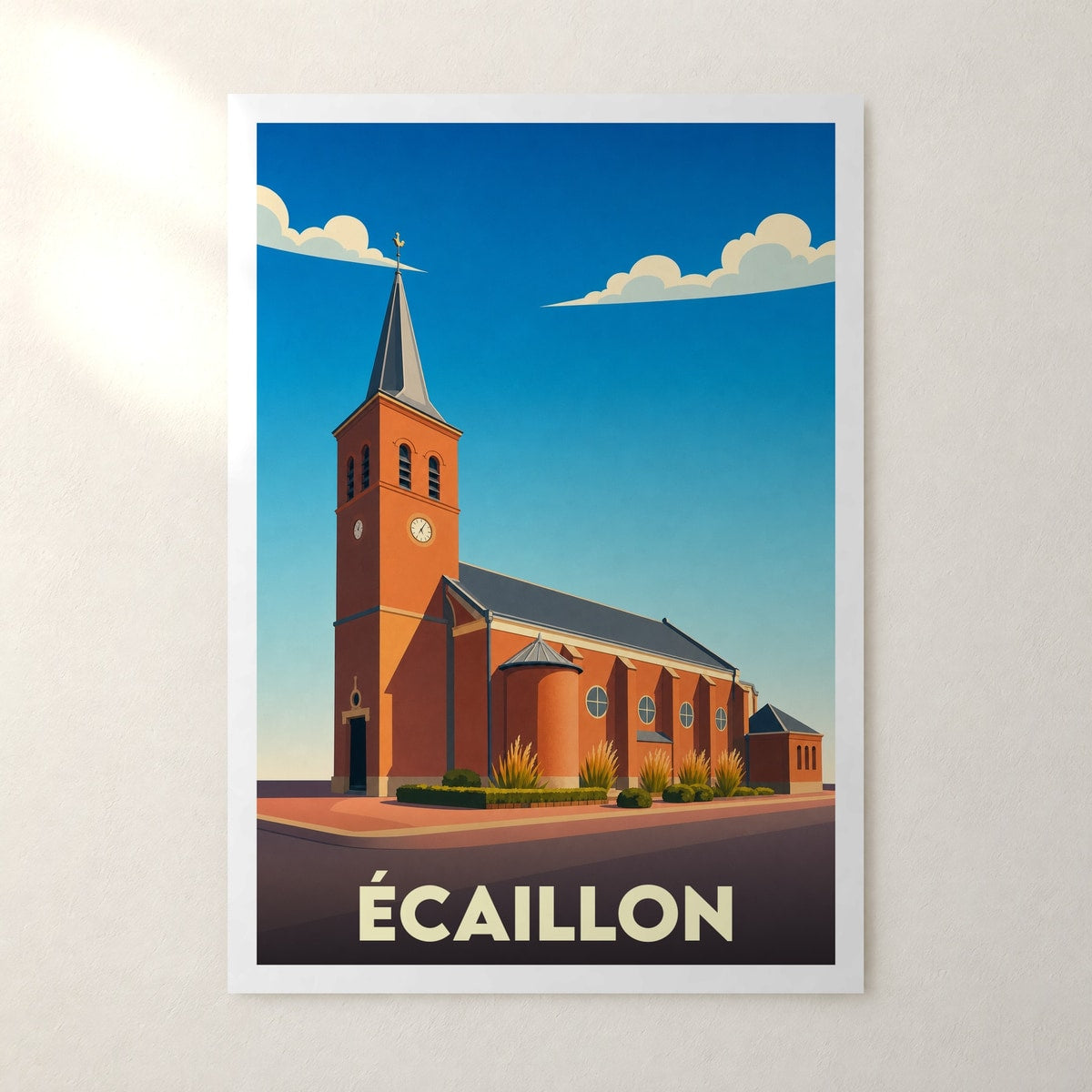 Affiche Écaillon – sans cadre, accrochée au mur
