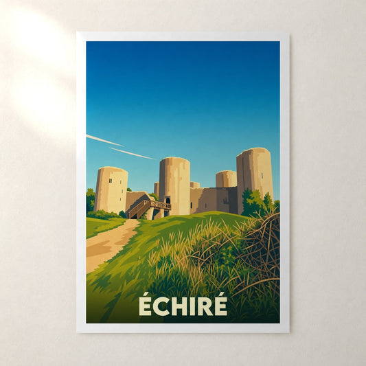 Affiche Échiré – sans cadre, accrochée au mur