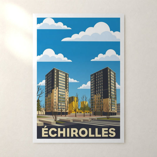 Affiche Échirolles – sans cadre, accrochée au mur