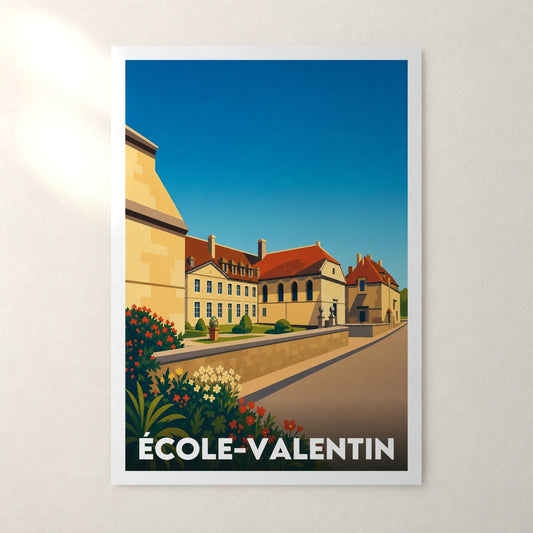 Affiche École-Valentin – sans cadre, accrochée au mur
