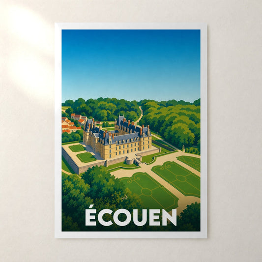 Affiche Écouen – sans cadre, accrochée au mur